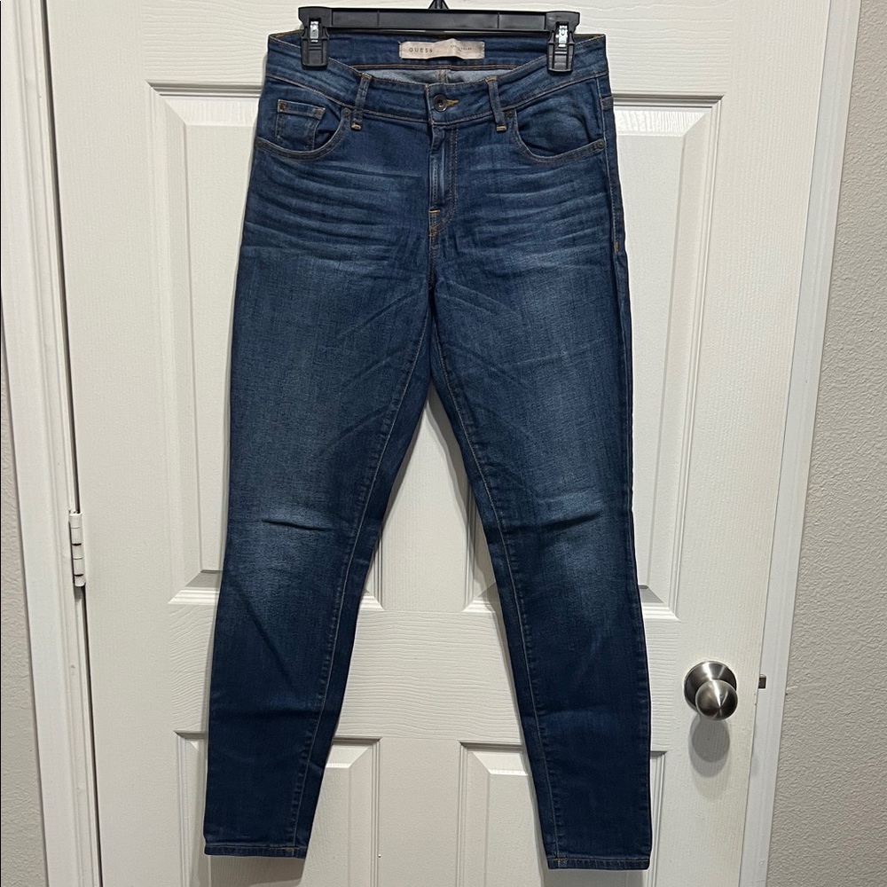 Guess Women's Skinny Jeans in Dark Blue Wash